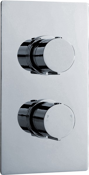 Twin Concealed Thermostatic Shower Valve (Chrome). additional image