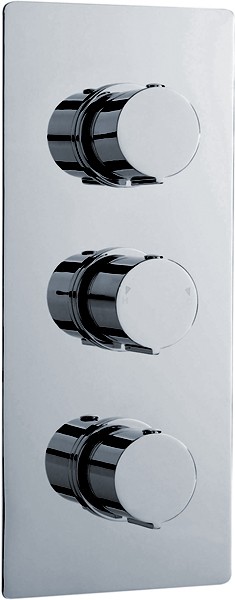 Triple Concealed Thermostatic Shower Valve (Chrome). additional image