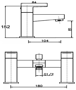 Bath Shower Mixer Tap With Shower Kit (Chrome). additional image