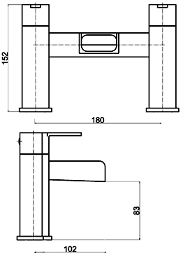 Waterfall Bath Filler Tap (Chrome). additional image