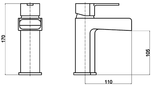 Waterfall Basin Tap (Chrome). additional image