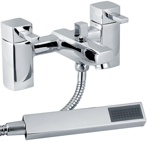 Bath Shower Mixer Tap With Shower Kit & Wall Bracket. additional image