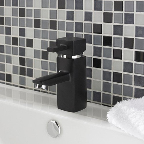 Basin Tap With Pop Up Waste (Black). additional image