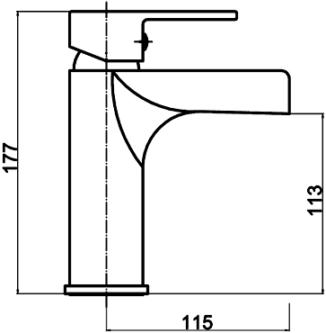 Waterfall Basin Tap (Chrome). additional image