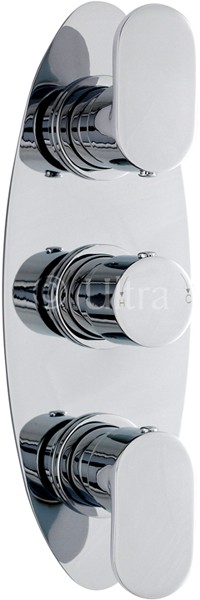 Triple Concealed Thermostatic Shower Valve (Chrome). additional image