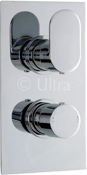 Twin Concealed Thermostatic Shower Valve (Chrome). additional image