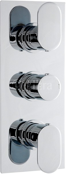 Triple Concealed Thermostatic Shower Valve (Chrome). additional image