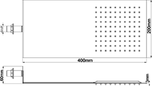 Twin Thermostatic Shower Valve & Thin Shower Head. additional image