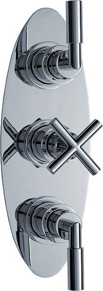 Triple Concealed Thermostatic Shower Valve (Chrome). additional image