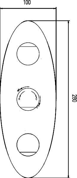 Triple Concealed Thermostatic Shower Valve (Chrome). additional image