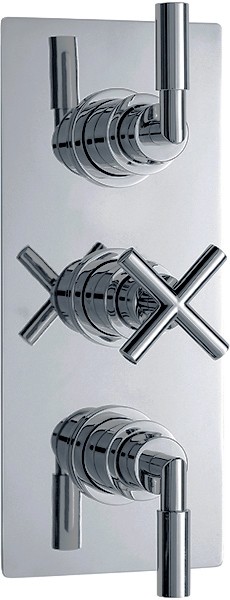 Triple Concealed Thermostatic Shower Valve (Chrome). additional image