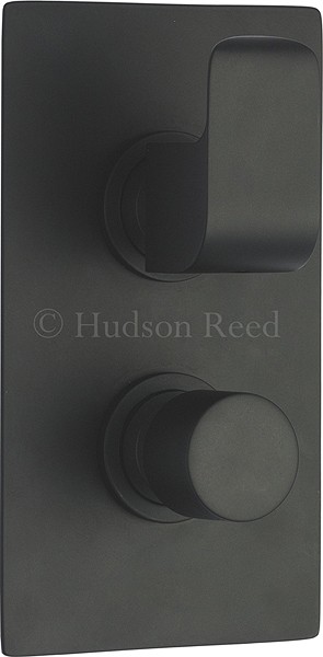 Twin Thermostatic Shower Valve & Rigid Riser Set (Black). additional image