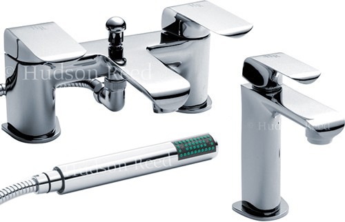 Basin & Bath Shower Mixer Tap Set (Chrome). additional image