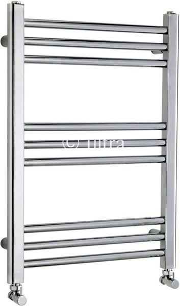 Cloakroom Heated Towel Rail (Chrome). 500x700mm. additional image