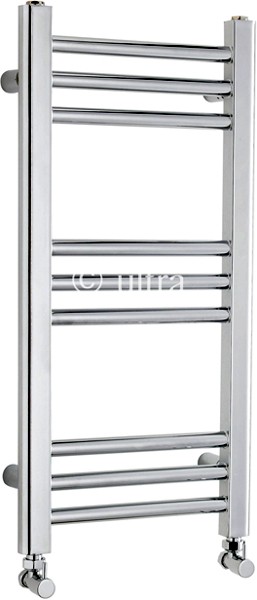 Cloakroom Heated Towel Rail (Chrome). 340x700mm. additional image