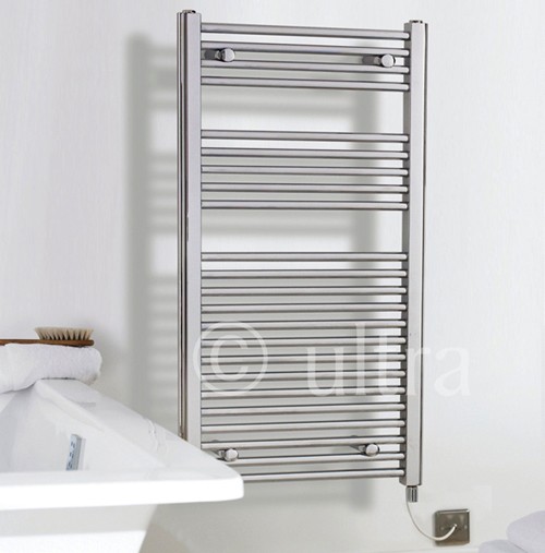 Electric Bathroom Radiator (Chrome). 500x1100mm. additional image