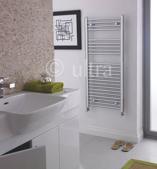 Straight Heated Towel Rail (Chrome). 500x1100mm. 1177 BTU. additional image