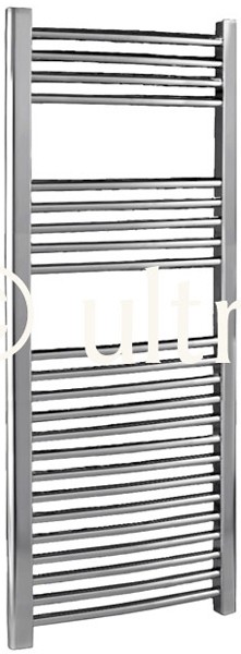 Curved Heated Towel Rail (Chrome). 500x1100mm. 1222 BTU. additional image