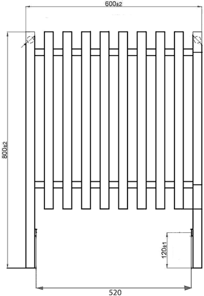 Rydal Radiator (Chrome). 600x800mm. 1473 BTU. additional image