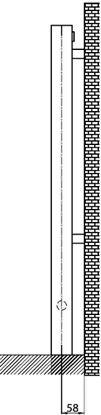 Rydal Radiator (Chrome). 600x800mm. 1473 BTU. additional image