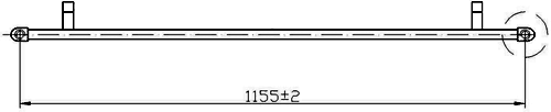 Wave Radiator (Chrome). 1200x500mm. 1538 BTU. additional image