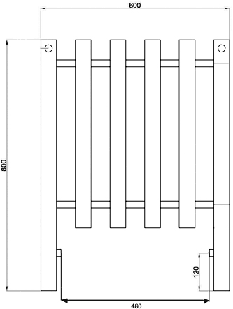 Kwai Radiator (Chrome). 600x800mm. 1589 BTU. additional image