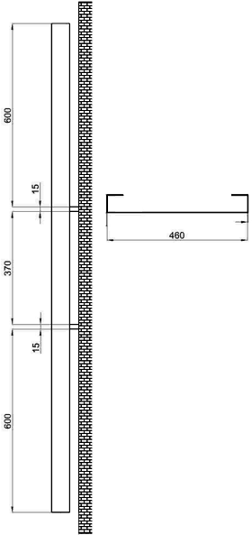 Blaze Vertical Radiator. 460x1600mm. 880 BTU. additional image