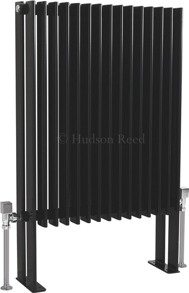 Fin Floor Mounted Radiator (Black). 570x900mm. additional image