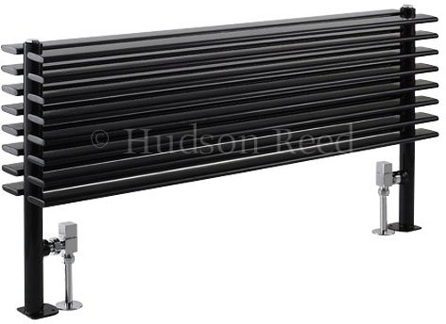 Fin Floor Mounted Radiator (Black). 1000x504mm. additional image