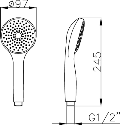 Easyclean Shower Handset (Chrome). additional image