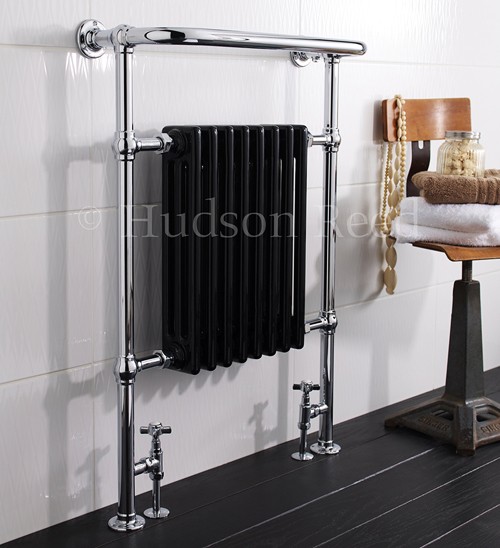 Marquis Heated Towel Rail (Chrome & Black). 675x960mm. additional image