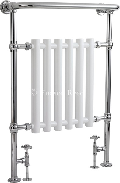 Regent Heated Towel Rail (Chrome & White). 675x960. additional image