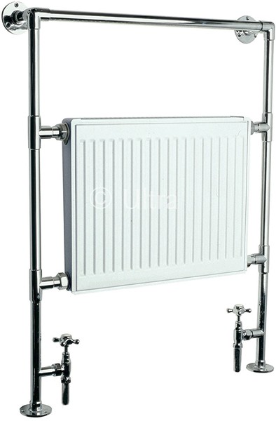 Islington Heated Towel Rail (Chrome & White). 640x920mm. additional image