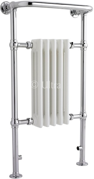 Grosvenor Heated Towel Rail (Chrome & White). 540x965mm. additional image