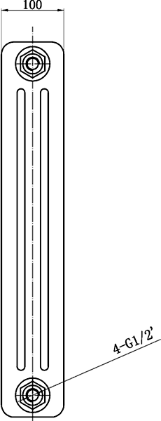 3 Column Radiator (White). 606x600mm. additional image
