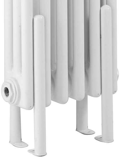 3 Column Radiator With Legs (White). 606x600mm. additional image
