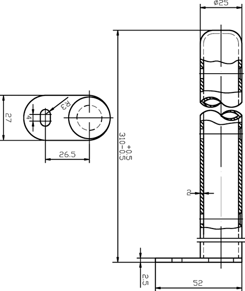 3 Column Radiator With Legs (White). 606x600mm. additional image