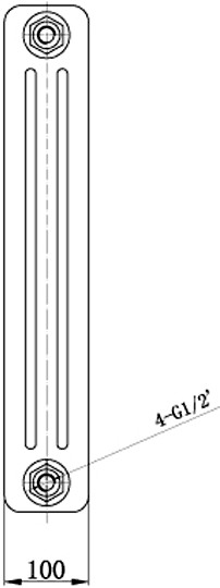 3 Column Radiator (White). 1011x600mm. additional image