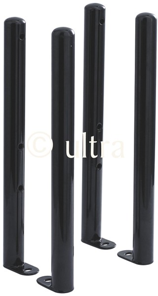 4 x Floor Mounting Colosseum Radiator Legs (Black). additional image