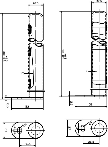 4 x Floor Mounting Colosseum Radiator Legs (Black). additional image