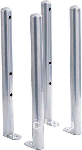 4 x Floor Mounting Colosseum Radiator Legs (Silver). additional image