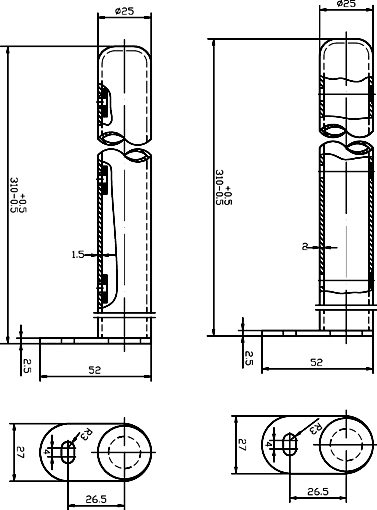 4 x Floor Mounting Colosseum Radiator Legs (Silver). additional image