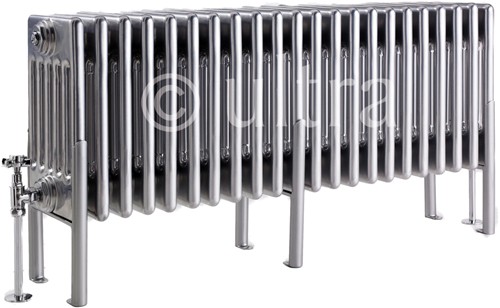 6 Column Radiator With Legs (Silver). 1011x480x220mm. additional image