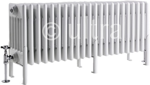 6 Column Radiator With Legs (White). 1011x480x220mm. additional image