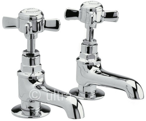 Long Nose Bath taps (Pair, Chrome) additional image