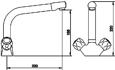 Dualflow mono sink mixer tap (Chrome) additional image