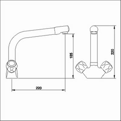 Dualflow mono sink mixer tap (Chrome) additional image