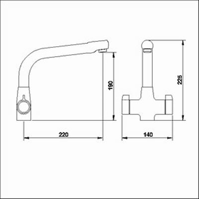 Cruciform sink mixer additional image