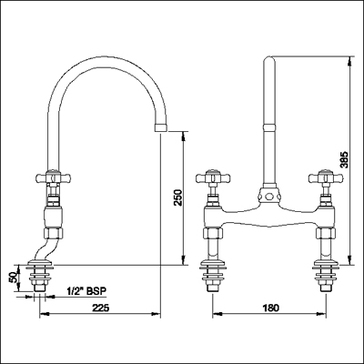 Bridge sink mixer additional image