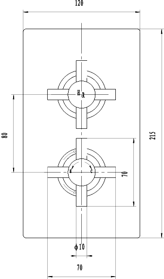 Twin Concealed Thermostatic Shower Valve With Diverter. additional image